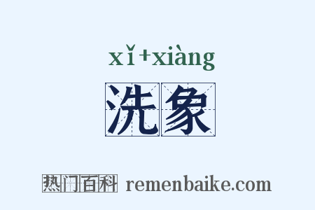 洗象是什么意思的图片